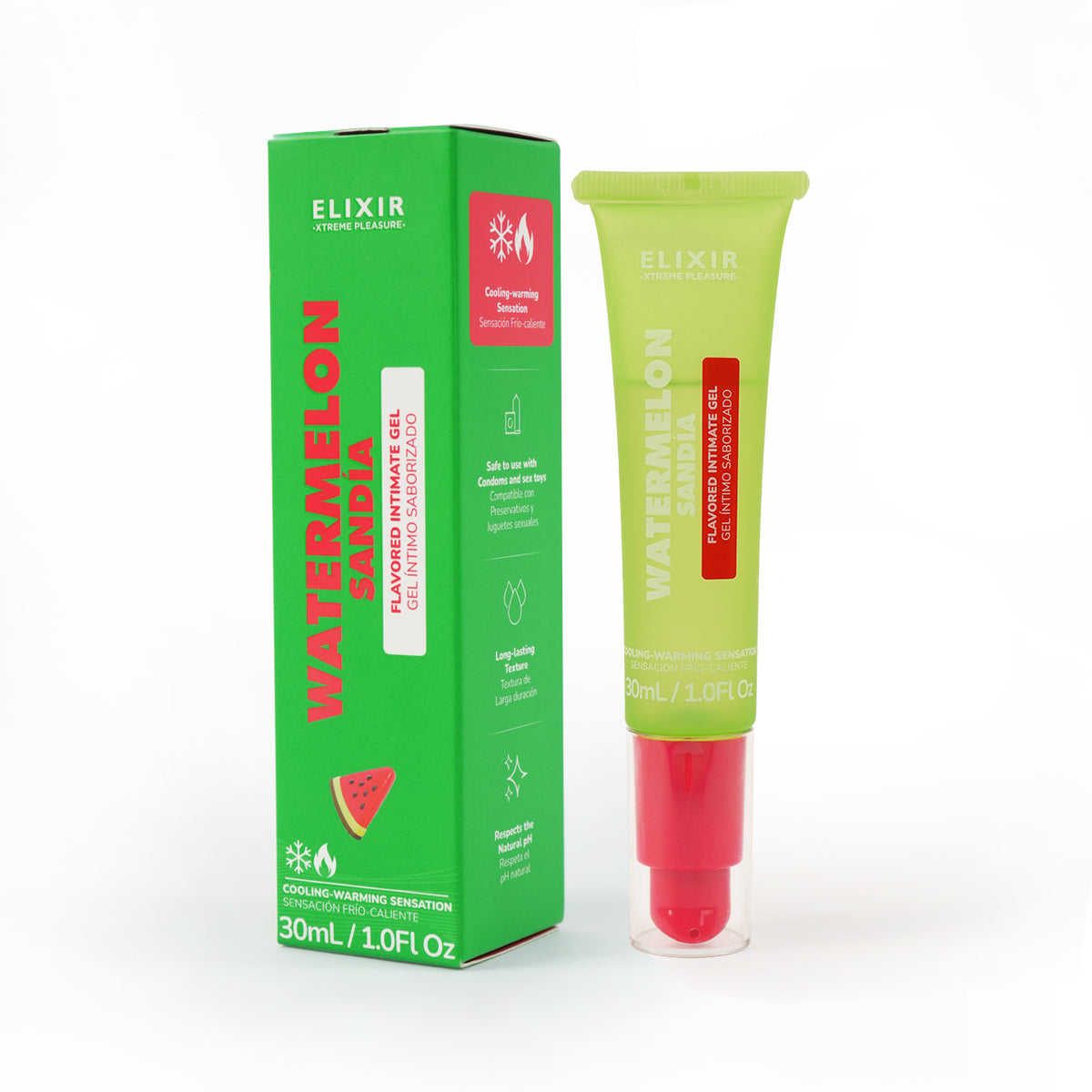 Lubricante Caliente-Frío Saborizado Sandía Elixir