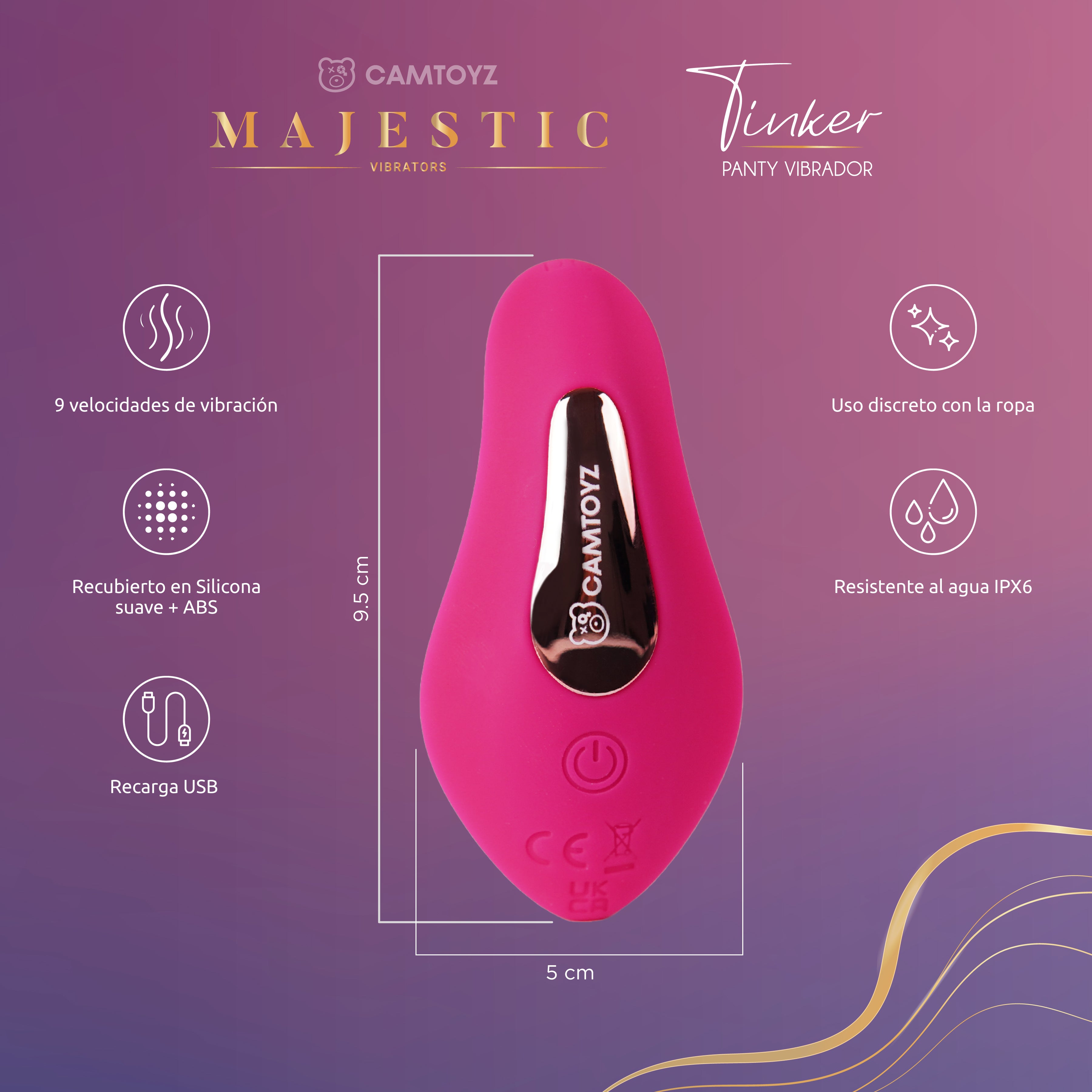 Camtoyz Vibrador Para Panty Tinker Con App