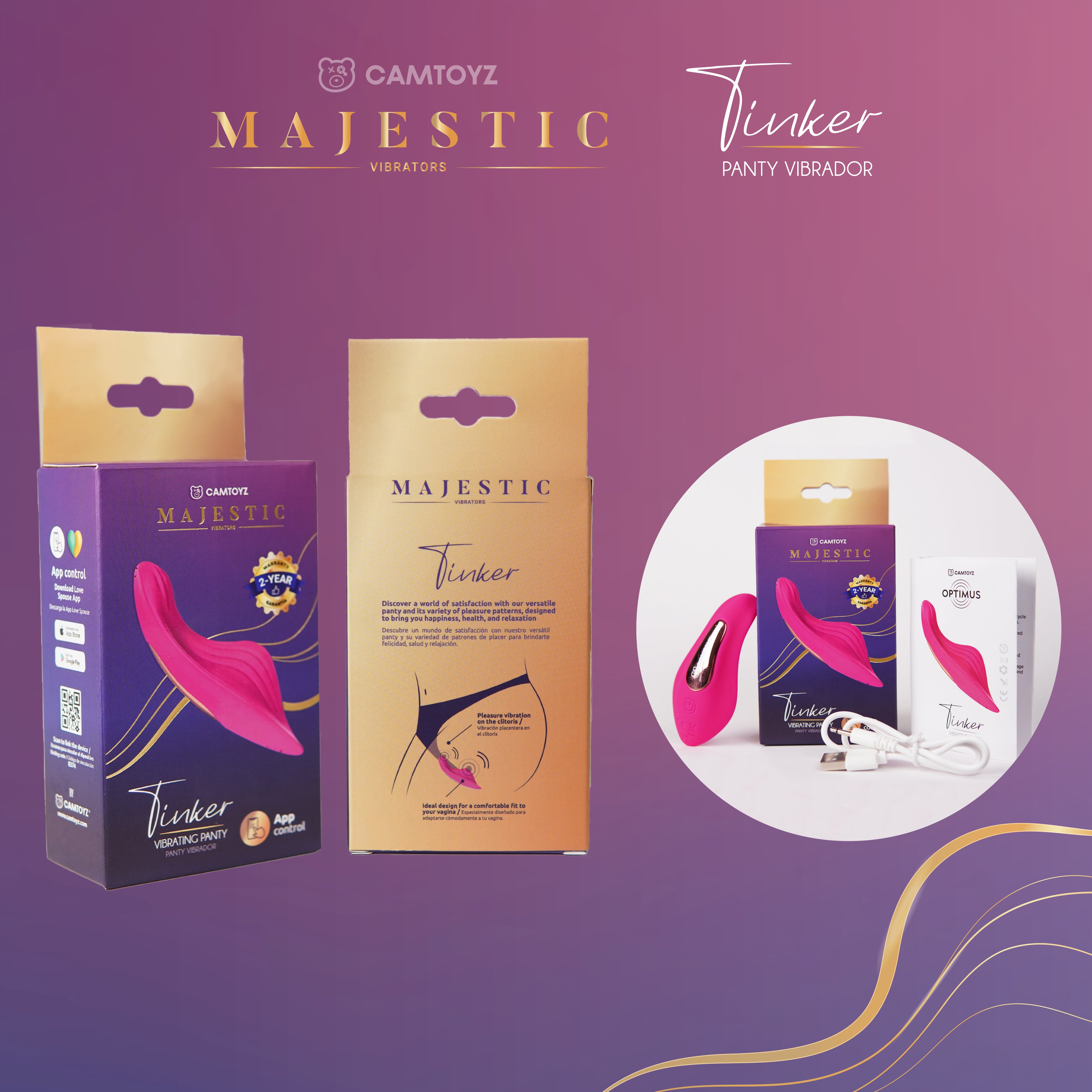 Camtoyz Vibrador Para Panty Tinker Con App