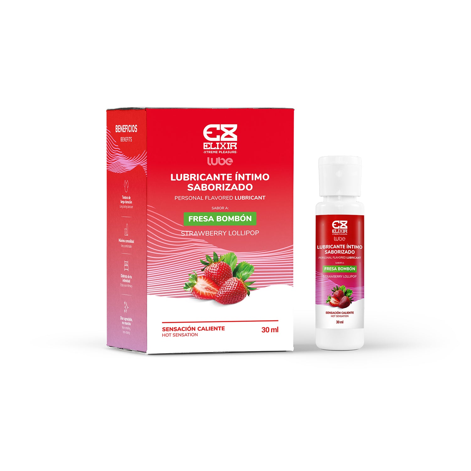 Lubricante Caliente Saborizado Fresa Elixir