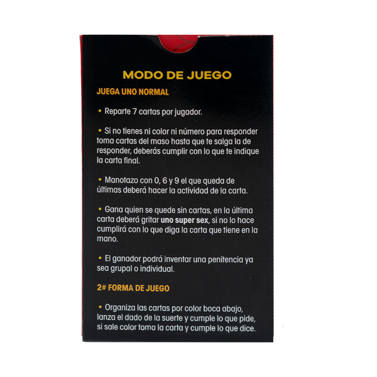 Uno Super Sex Mística Juego para Adultos con Cartas y Dado