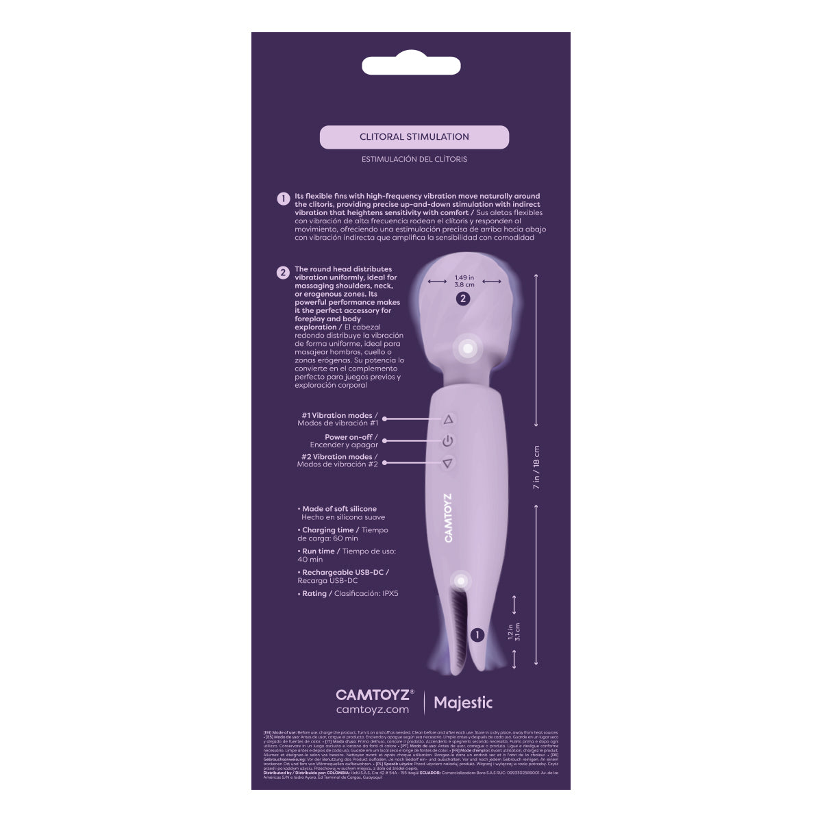 Double Wand Vibrador Wand Doble Camtoyz
