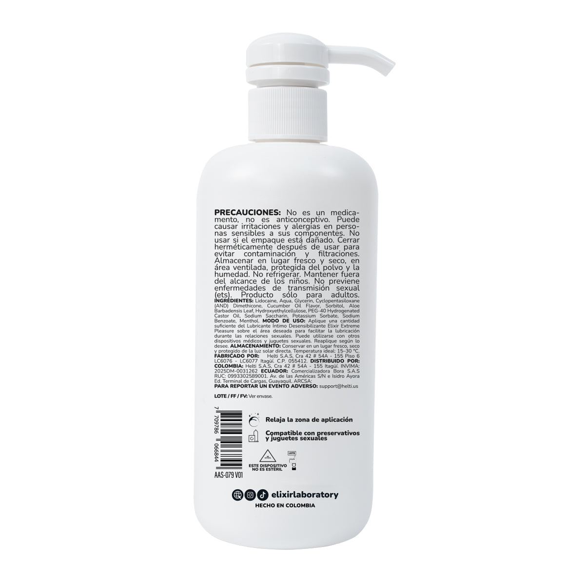 Elixir Anesty Lubricante íntimo Anal Desensibilizante