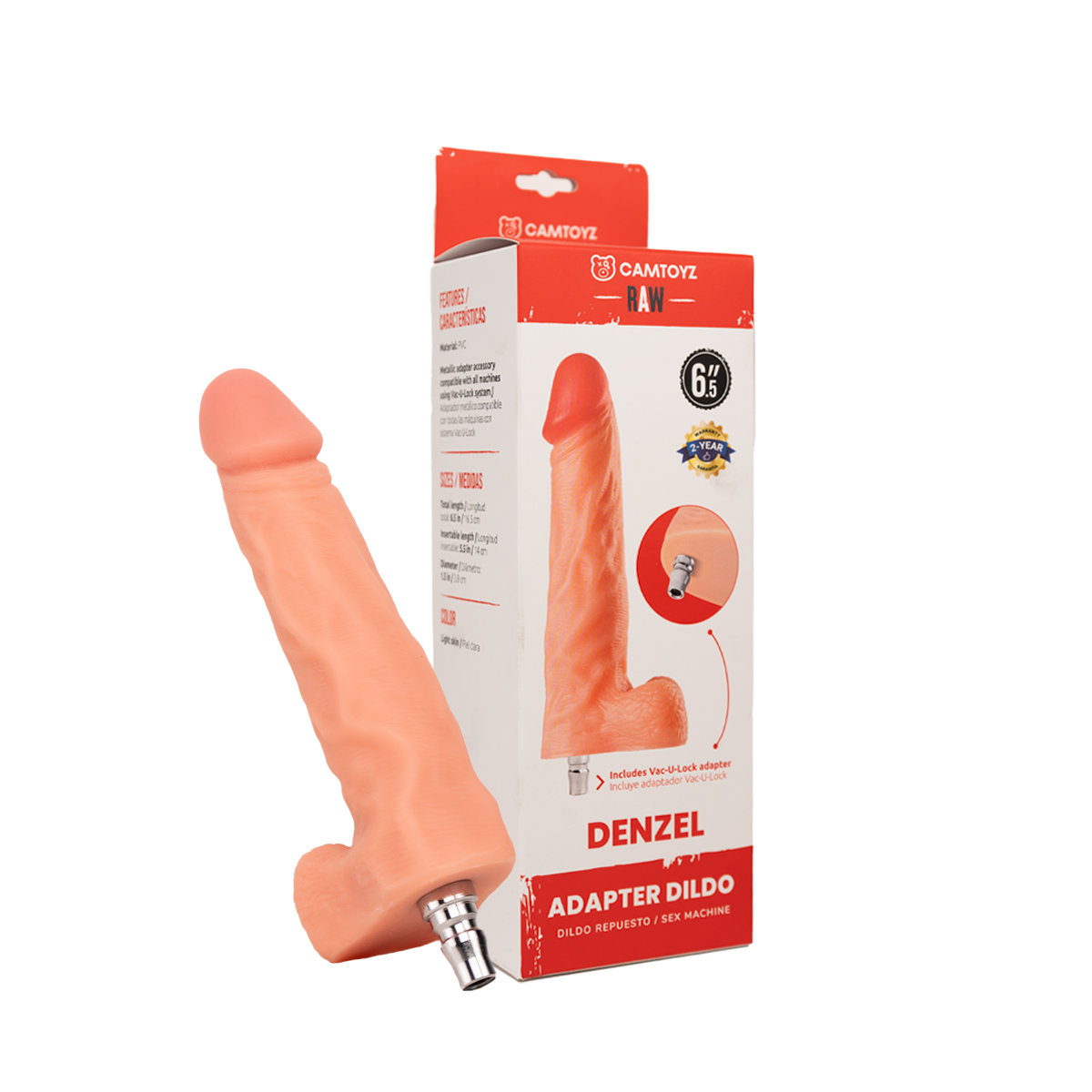 Camtoyz Dildo Ultrarealista con Adaptador Denzel