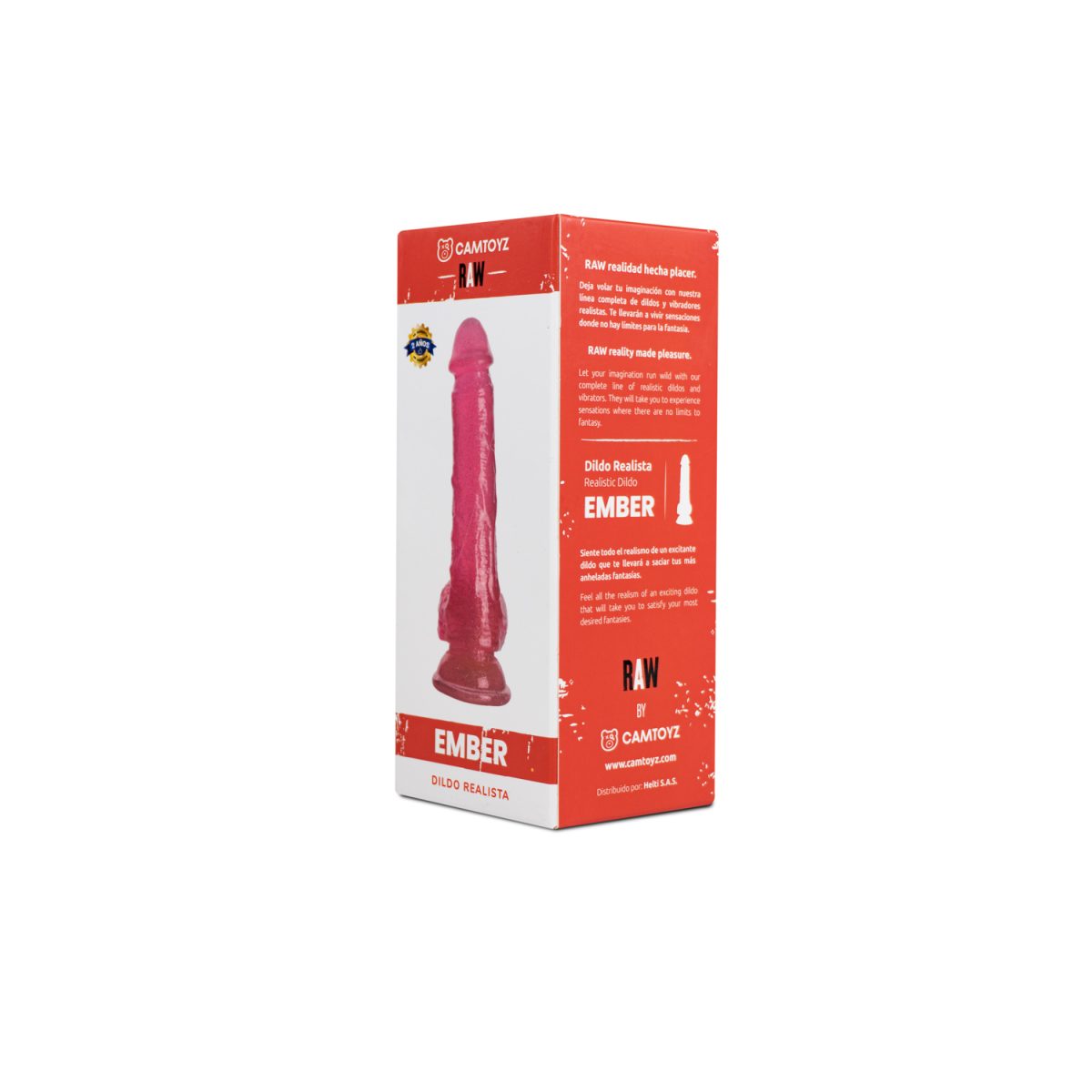 Raw Dildo Realista Ember Rosado