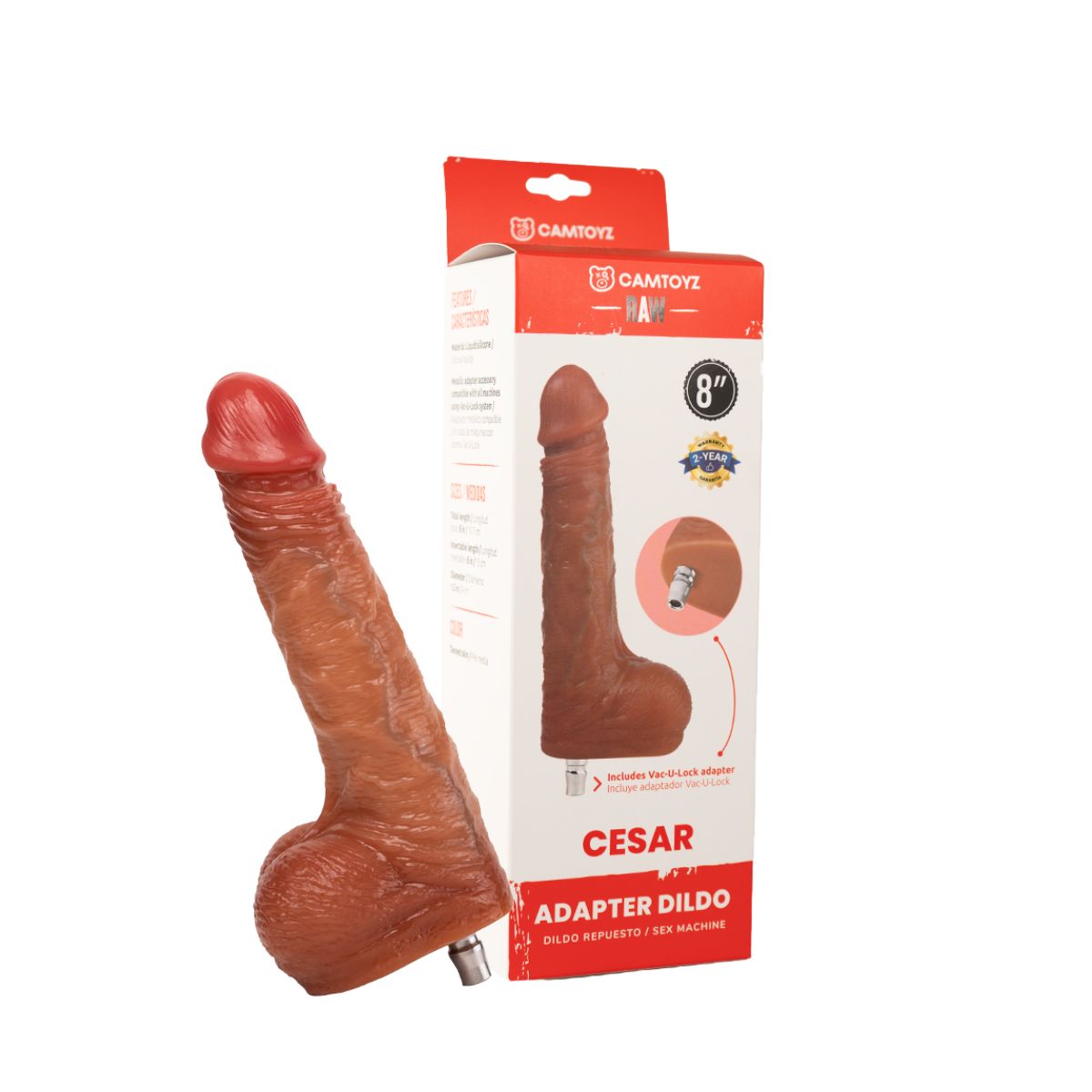 Camtoyz Dildo Ultrarealista Cesar con Adaptador