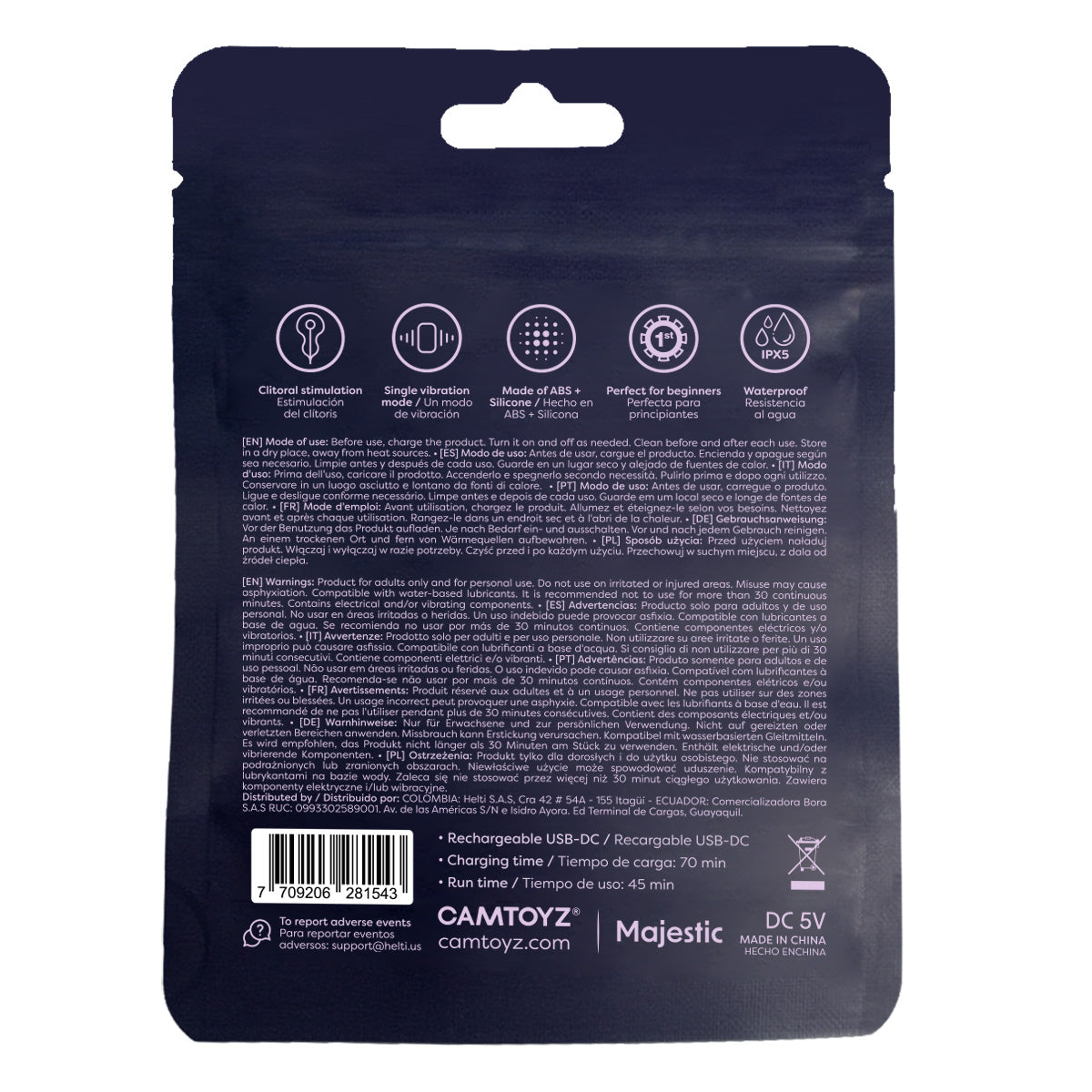 O-Bullet Bala vibradora recargable Camtoyz