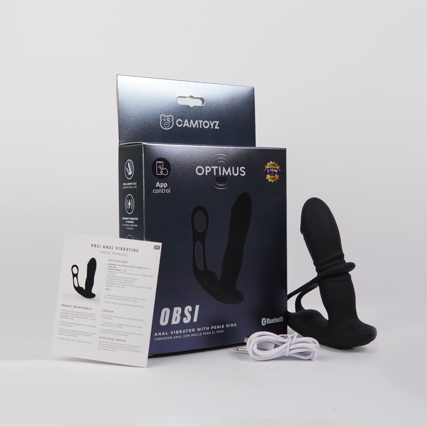 Vibrador Anal con Anillo Para el pene Obsi Optimus Pro