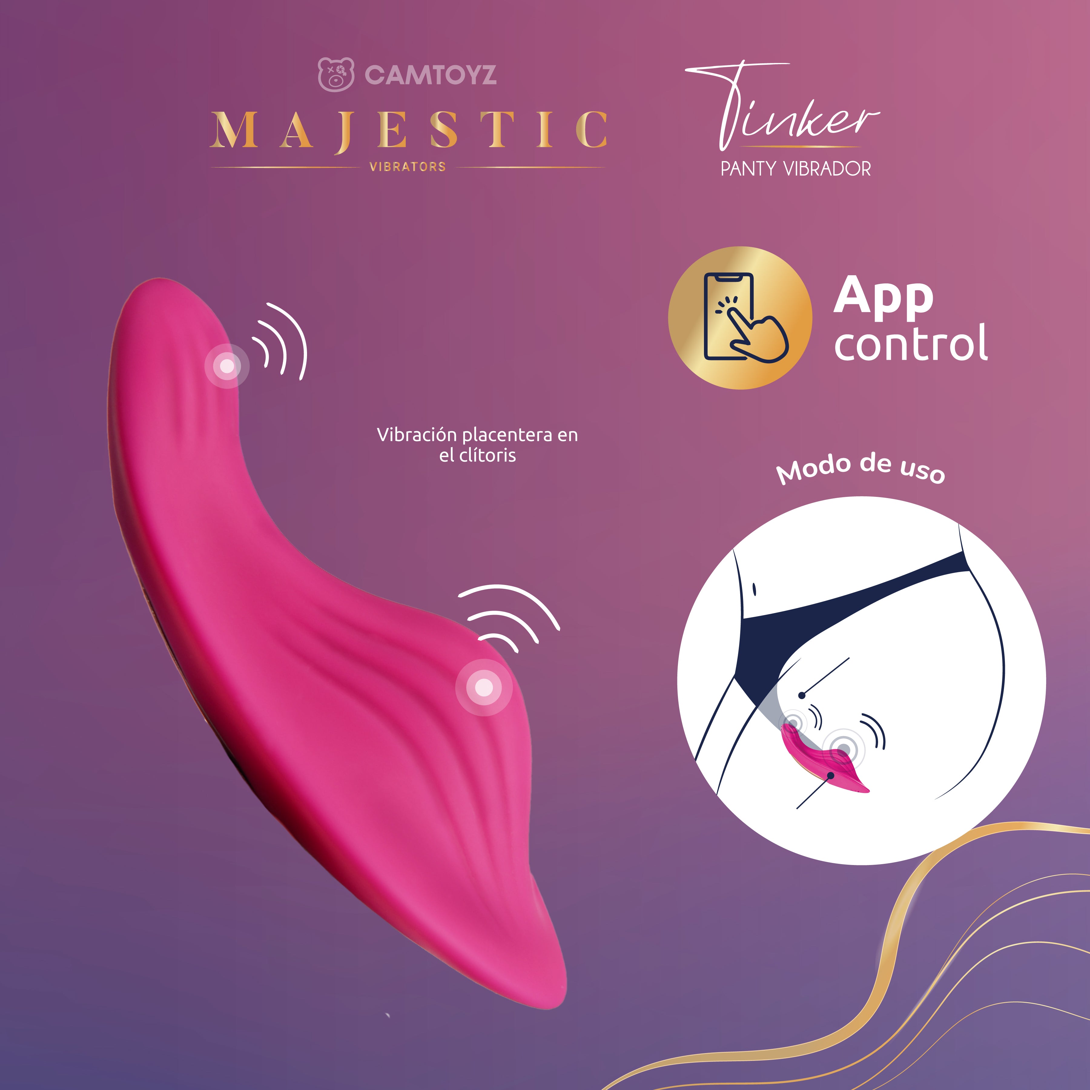Camtoyz Vibrador Para Panty Tinker Con App