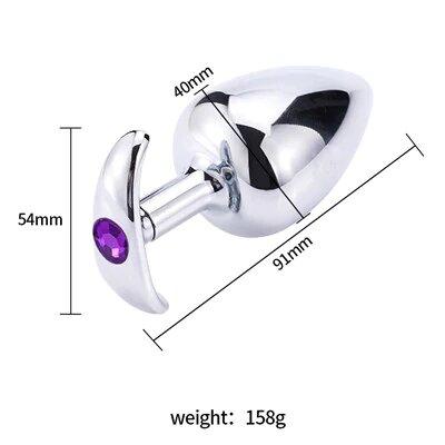 plug anal imagenes Plug Anal Metal Plateado PEQUEÑO Cola Zorro Blanca, 27cm